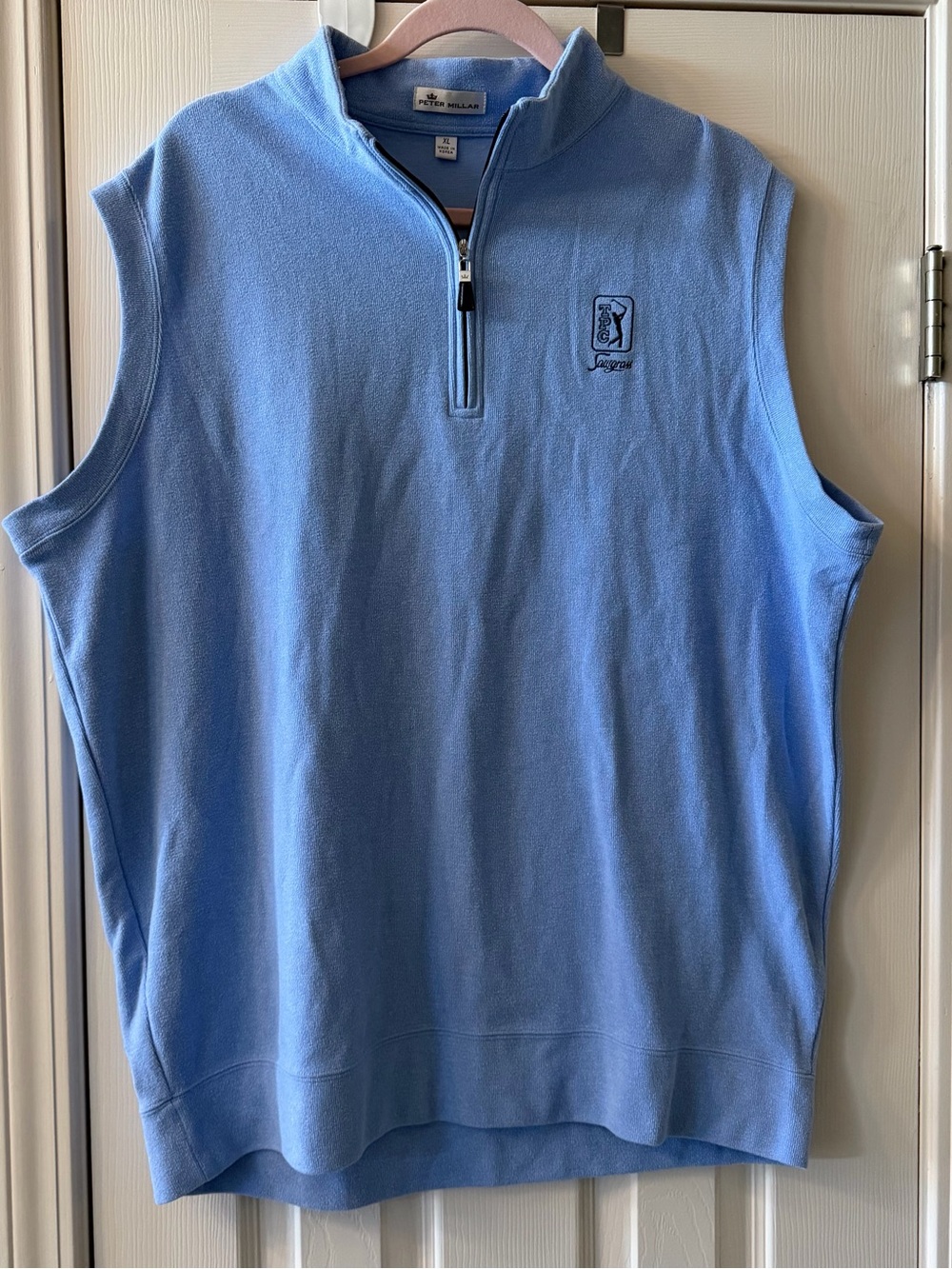 Peter Millar TPC Sawgrass Vest Mens XL Blue Fleece